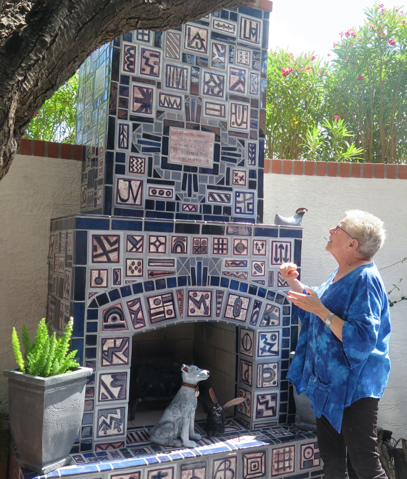ONE-OF-A-KIND WONDER: Outdoor fireplace a true work of art